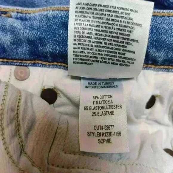 𝅺AGOLDE Sophie Mid Rise Ankle Saltwater Raw Hem Skinny Jeans size 29 - Picture 9 of 9